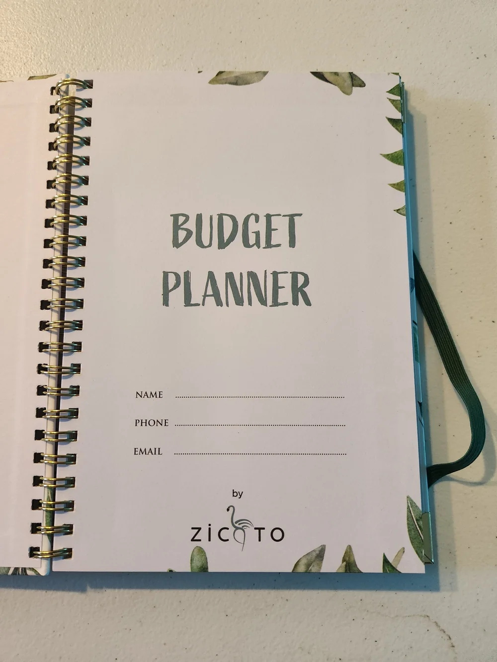 Zicoto Green Budget Planner Notebook